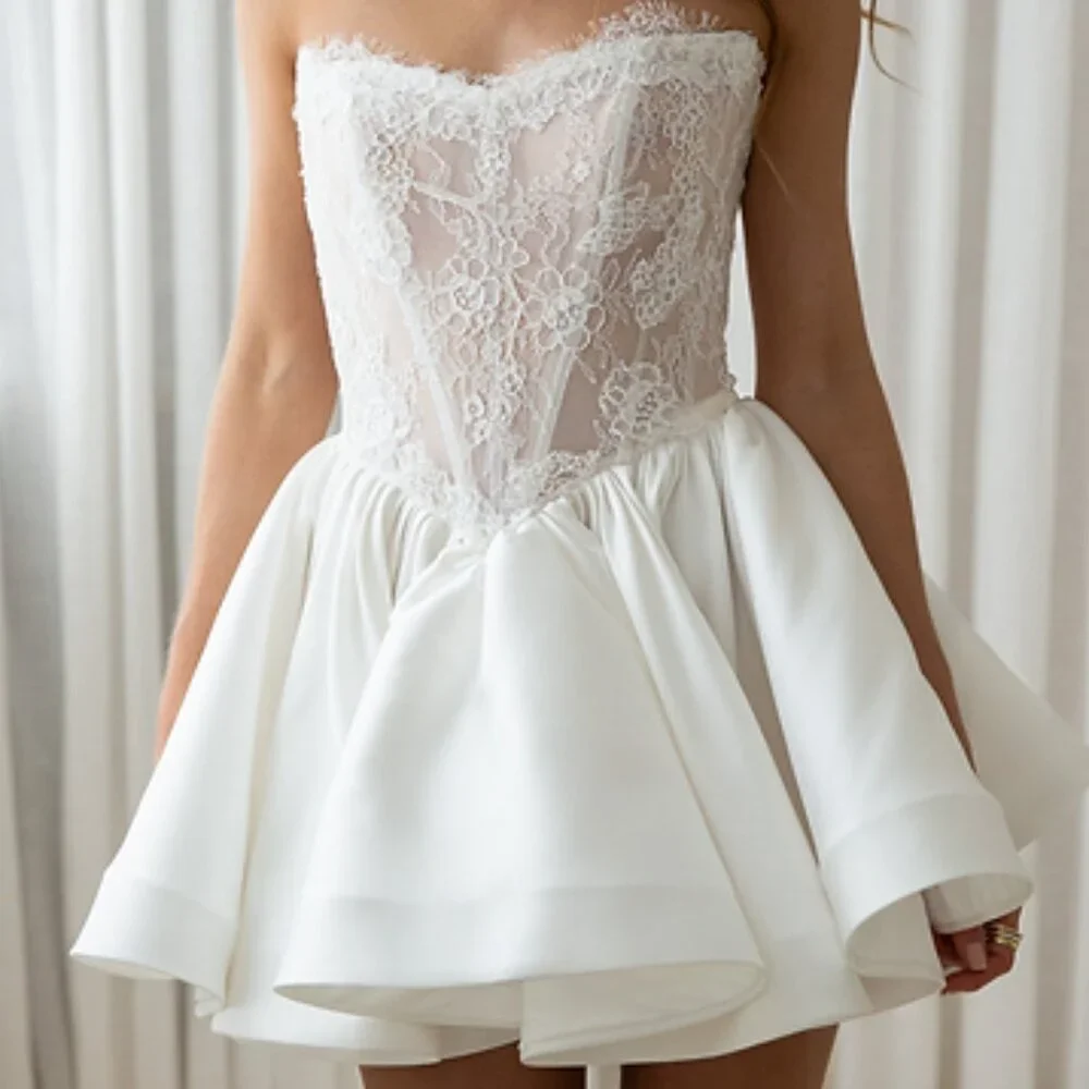 Aston Bridal Liana Mini Dress - AU 12/US 8 - Picture 2 of 5